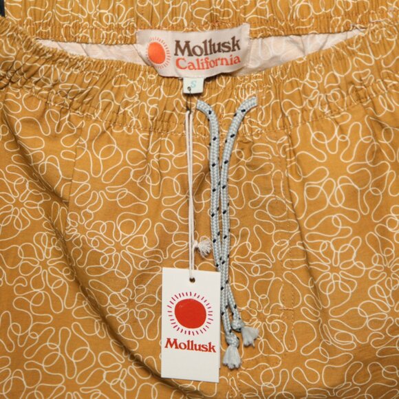 Mollusk Mustard Vacation Trunks Hanalei Sun Shine Men's Size S NWT - Picture 6 of 10